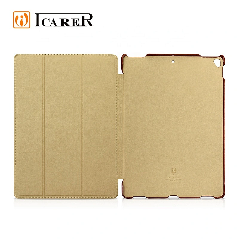 Wholesale Custom Vintage Genuine Leather Protective Case Cover for iPad Pro 12.9 inch 2017