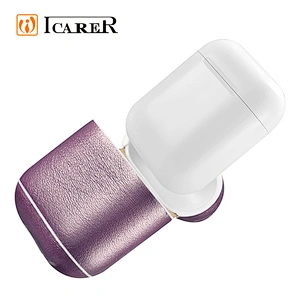 ICARER New Design Classic Series Real Leather Protective Case for AirPods