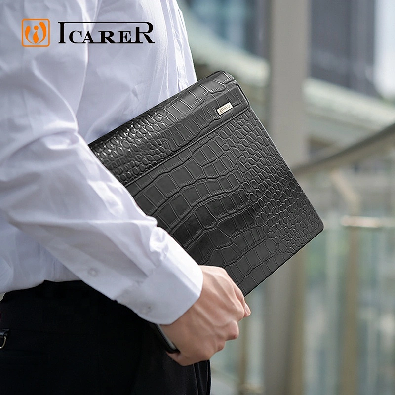 2019 Top Grade Innovative Design Embossed Crocodile Pattern Genuine Cowhide Leather Detachable Flip Case for Surface Book 2