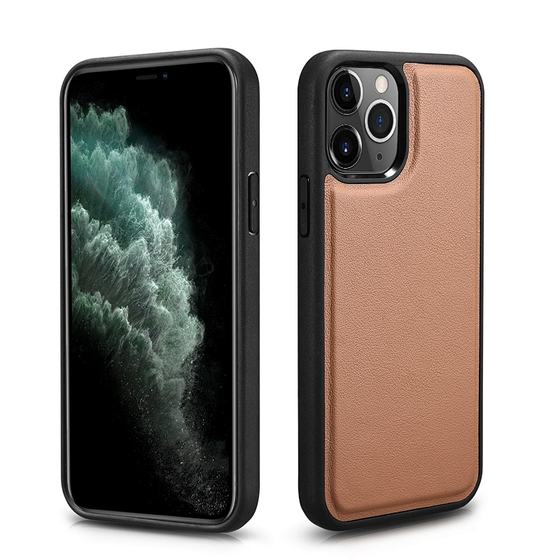 2020 ICARER  Black Luxury Flip Leather Phone Case 6.7 inch High Quality Genuine Leather Wallet  Cover for iPhone 12 Pro Max