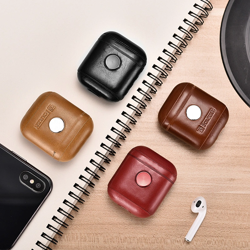 Wholesale Wireless Leather Charging Headphone Case For AirPods For Apple