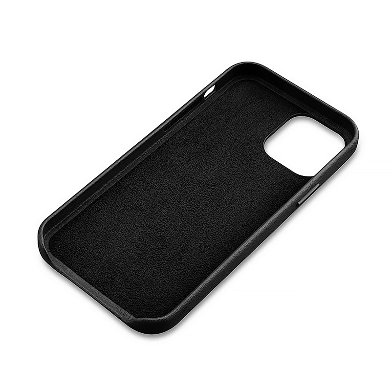2020 High Quality New Genuine Custom Cellphone Leather Cases Black  Mobile Phone Cover for Luxury Phone Case for iPhone 12 Mini