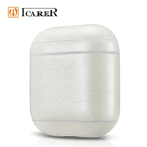 ICARER New Design Classic Series Real Leather Protective Case for AirPods