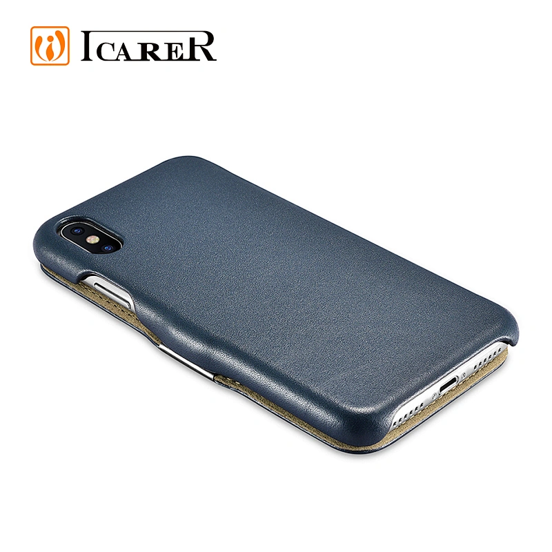 Amazon Hot Selling Genuine Leather Phone Case for iPhone X