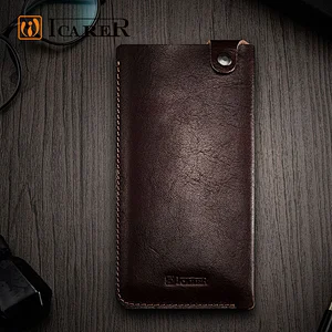ICARER china supplier wholesale new style mobile accessory genuine leather cover phone case sleeve for iPhone 6 7 plus