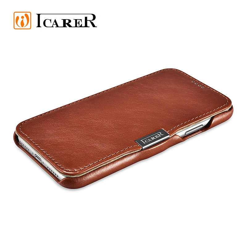 ICARER High Quality Flip Vintage Series Side-open Leather Mobile Phone Case for iPhone XS Max