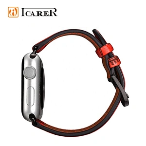 2019 ICARER Hot Newest Avant-garde Series Real Cow Leather Watch Band for Apple Watch Strap