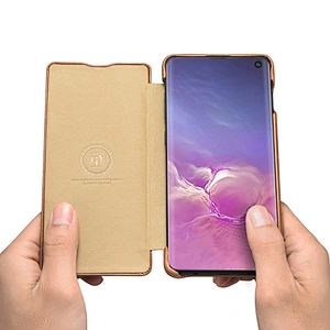 For Samsung S10 Plus Case Luxury Mobile Phone Genuine Leather Full Protective cover for S10