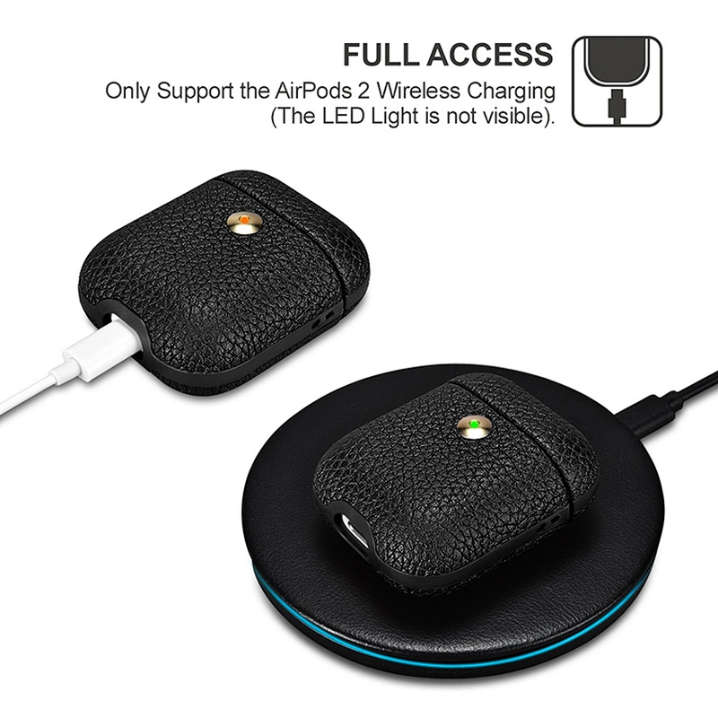 Fit for Men And Women Case for AirPods2 leather Sleeve for Air Pod Wireless Charging Case for AirPods 2