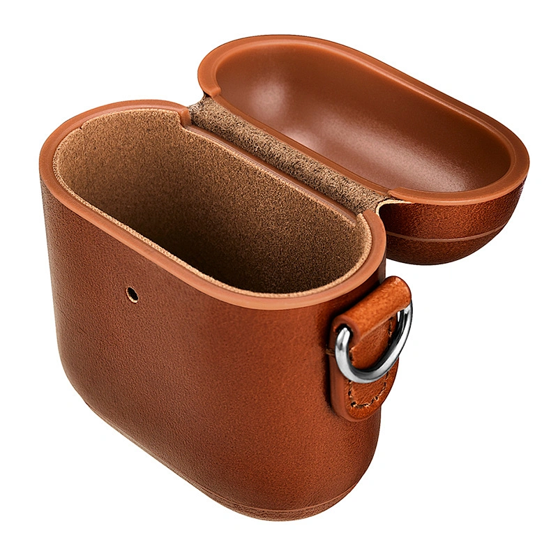 New Arrival Genuine Leather Portable Carrying Wireless Earphone Case for AirPods case for Apple Air Pods 2 Cover