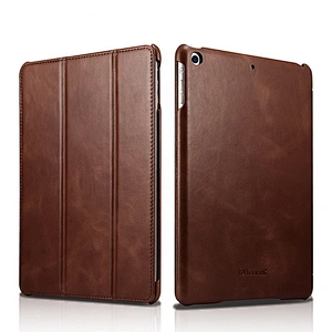 Luxury Handmade Shockproof Premium Real Leather Protective Case Cover With Stand for New iPad 9.7