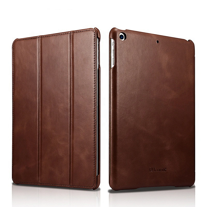 Luxury Handmade Shockproof Premium Real Leather Protective Case Cover With Stand for New iPad 9.7