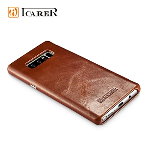 ICARER Flip Genuine Leather Phone Case For Samsung 8 Case