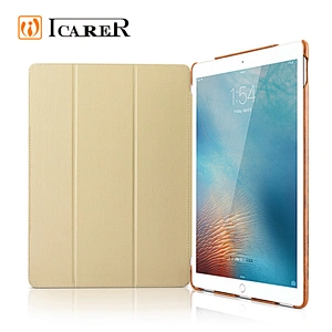 ICARER High Quality Oil Wax Vintage Genuine Leather Folio Case for iPad Pro 12.9 inch 9.7 inch
