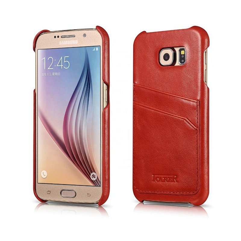 Wholesale Luxury Cell Phone Case Card Slot Genuine Leather Flip Wallet Case For iPhone 6