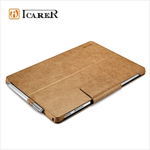ICARER Genuine Leather Case for Microsoft Surface Pro 4 Flip Cover with Stand Function Luxury Series