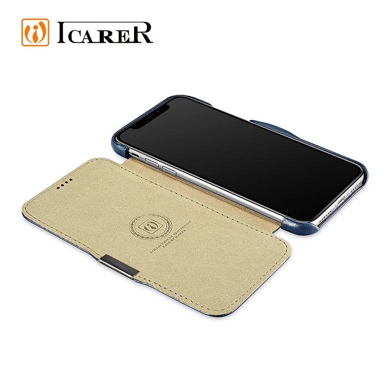 Amazon Hot Selling Genuine Leather Phone Case for iPhone X