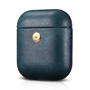 High Quality Support Qi Wireless Charging Crazy Horse Leather Case for AirPods for Apple Wireless Earphone