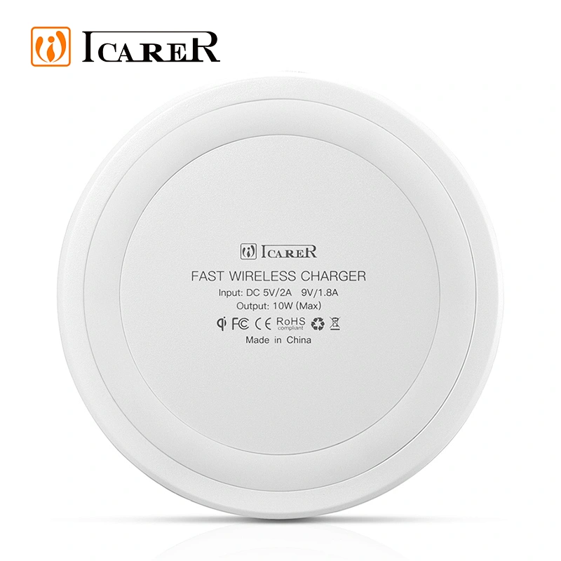 2020 ICARER Hot Selling Compatible Qi Magnetic Induction  OEM PU Leather Wireless Fast Wireless Charging Mouse Pad for iPhone