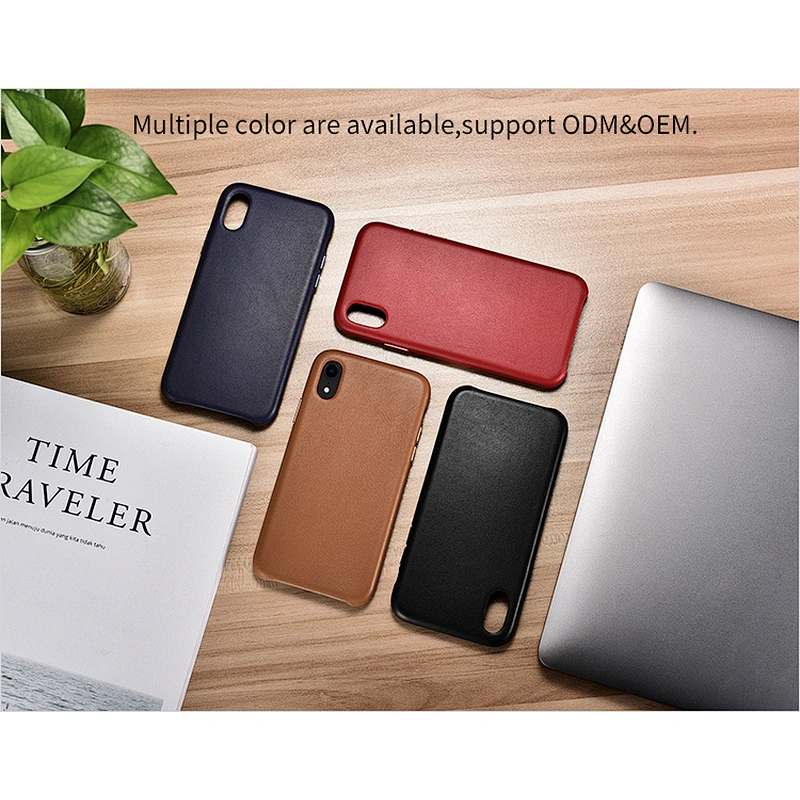 Top Quality Original Series Genuine Leather Mobile Phone Back Cover Phone Case for iPhone XR
