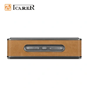 Leather Hifi Audio Portable Party Best Vibration Wireless Portable MP3 Radio Player Speaker