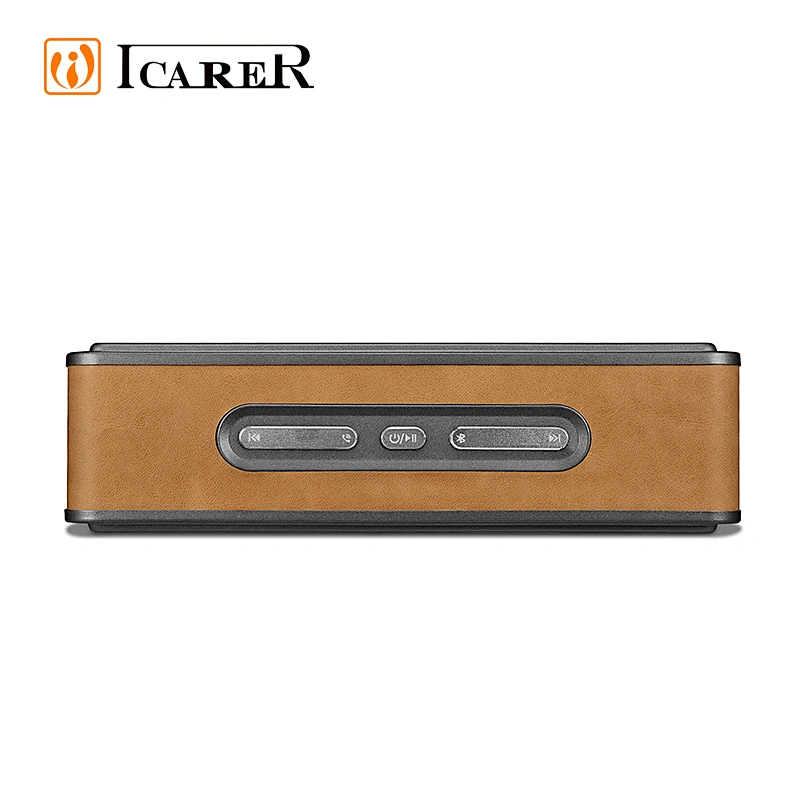 Leather Hifi Audio Portable Party Best Vibration Wireless Portable MP3 Radio Player Speaker