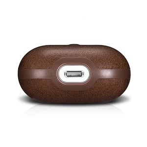 High Quality Support Qi Wireless Charging Crazy Horse Leather Case for AirPods for Apple Wireless Earphone