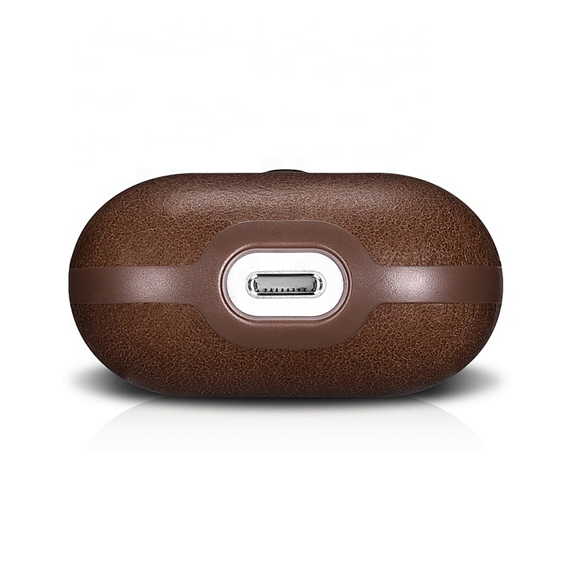 High Quality Support Qi Wireless Charging Crazy Horse Leather Case for AirPods for Apple Wireless Earphone