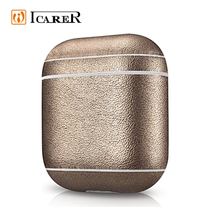 ICARER New Design Classic Series Real Leather Protective Case for AirPods