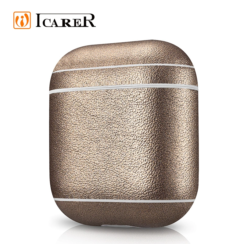 ICARER New Design Classic Series Real Leather Protective Case for AirPods