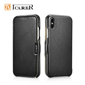 Amazon Hot Selling Genuine Leather Phone Case for iPhone X