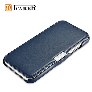 ICARER Side-open Series Genuine Leather Cover Case For iPhone XR Back Leather Case