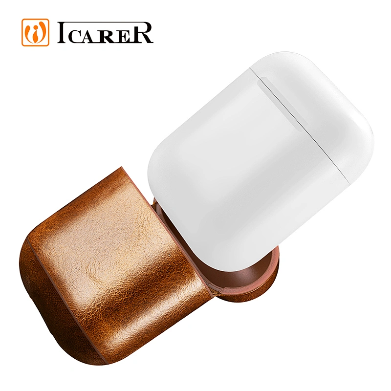 Wax Leather Earphones Charging Case for AirPods Case for iPhone
