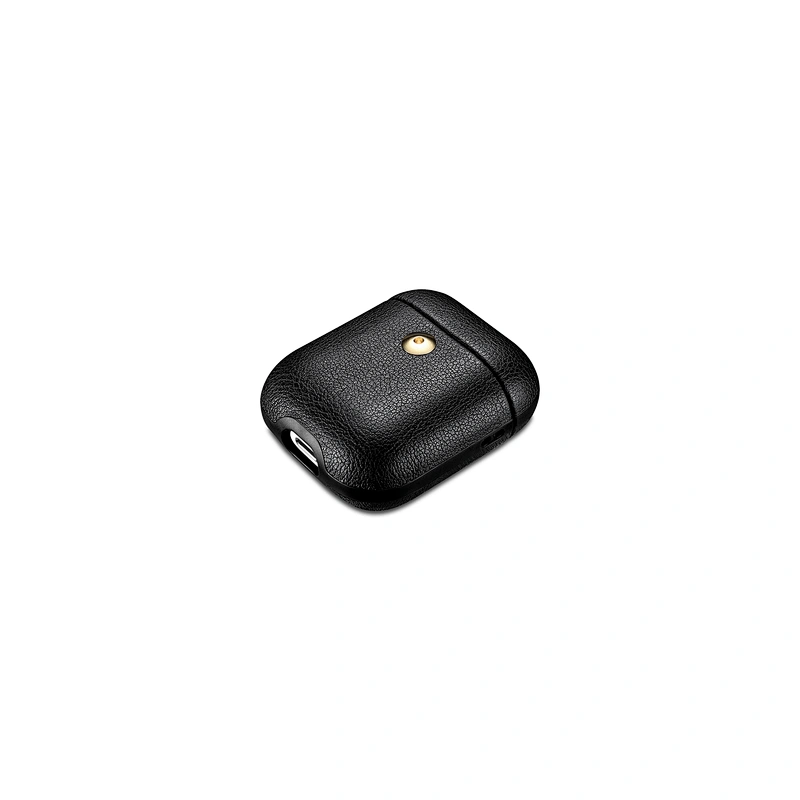 2021 New Earphone Accessories Leather Black Soft Case New Shockproof Wireless Portable for PU Case for Air pods Pro