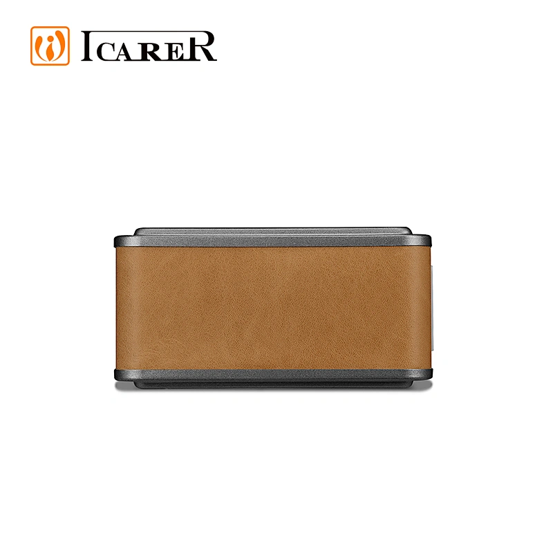 Leather Hifi Audio Portable Party Best Vibration Wireless Portable MP3 Radio Player Speaker