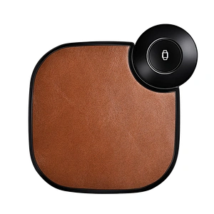 Portable 2 in 1 Leather Stretchable Fast Wireless Charger for iPhone for iWatch wireless charger for Apple Watch