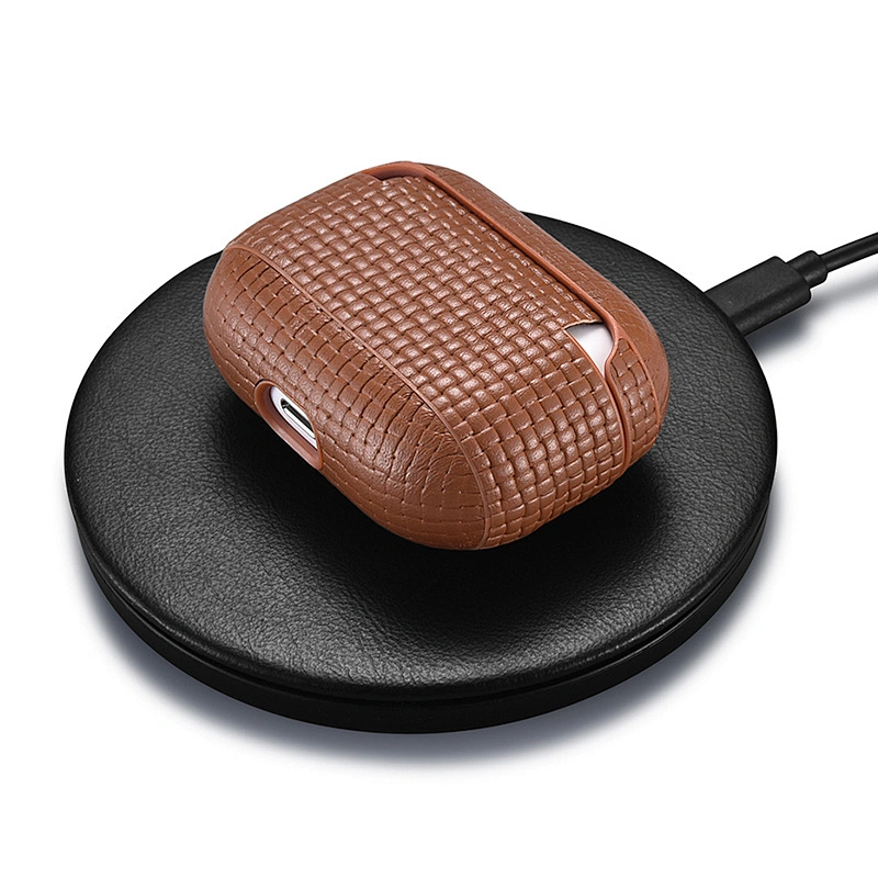 2021 High Quality OEM Hot Sell Protective Earphone Brown Case Fashion Design Shockproof Protective Vintage Case for Air pod Pro