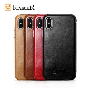 High Quality Luxury Handmade Shockproof Genuine Leather Mobile Phone Flip Cover Case for iPhone X Xs Max Xr