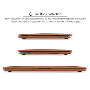 High Quality Real Leather Computer Case Tablet Cover Laptop Sleeve Case For Apple Fits For Macbook Pro 13 15 inch