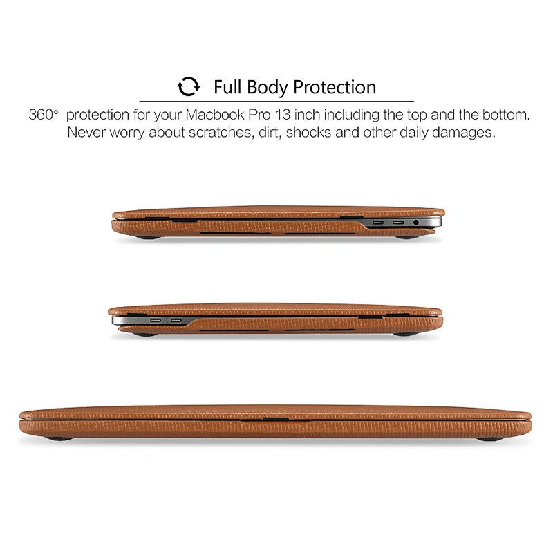High Quality Real Leather Computer Case Tablet Cover Laptop Sleeve Case For Apple Fits For Macbook Pro 13 15 inch
