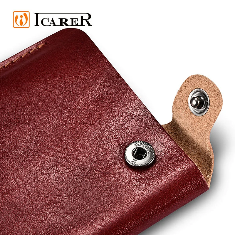 ICARER china supplier wholesale new style mobile accessory genuine leather cover phone case sleeve for iPhone 6 7 plus