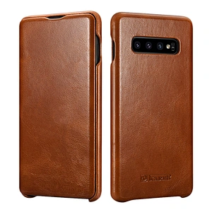 New Arrival Shockproof Genuine Leather Flip Mobile Phone Cover Case For  Samsung Galaxy S10 S10 Plus