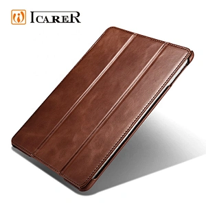 Luxury Handmade Shockproof Premium Real Leather Protective Case Cover With Stand for New iPad 9.7
