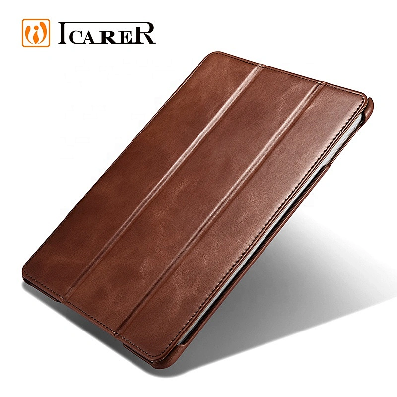 Luxury Handmade Shockproof Premium Real Leather Protective Case Cover With Stand for New iPad 9.7