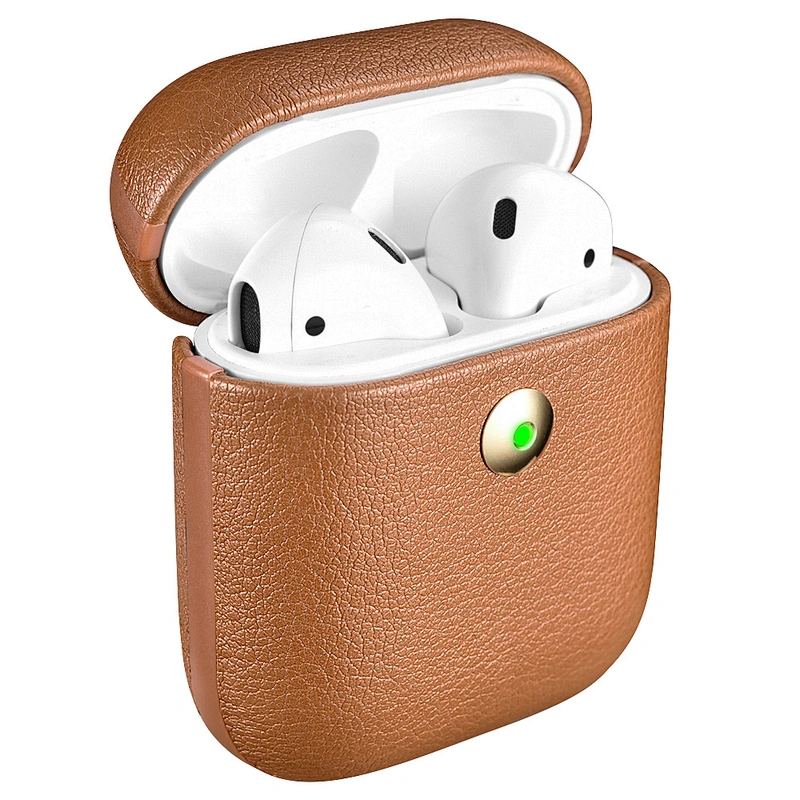2021 New Earphone Accessories Leather Black Soft Case New Shockproof Wireless Portable for PU Case for Air pods Pro