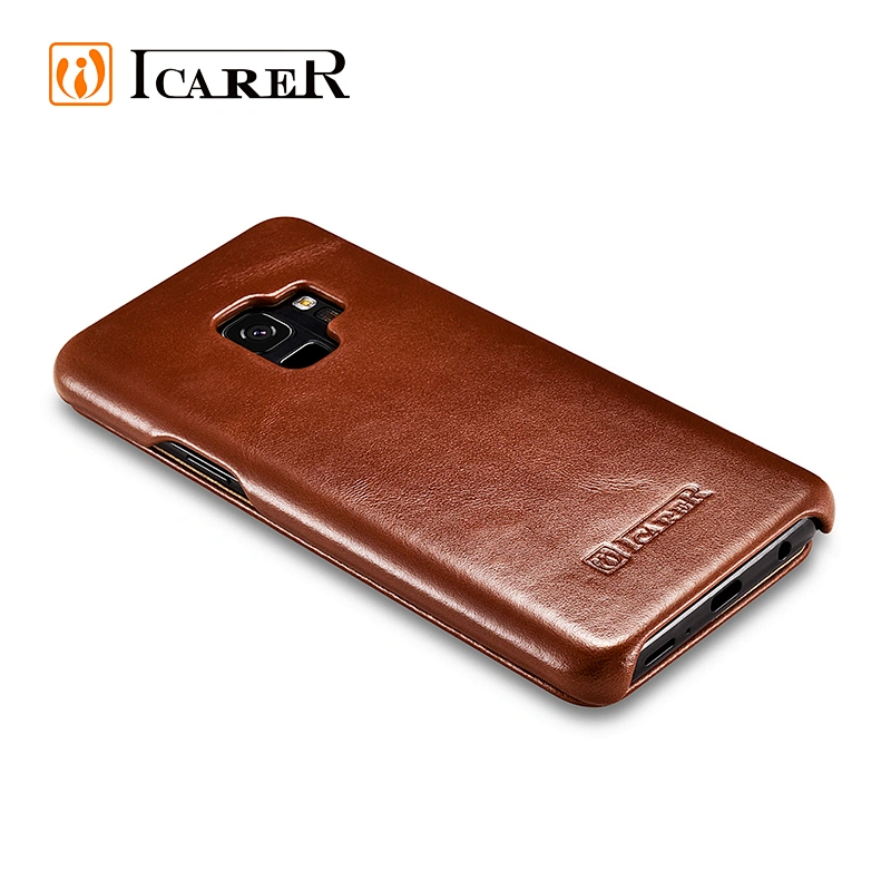 ICARER Leather Mobile Flip Case For Samsung Galaxy S9 Cell Phone Case For Samsung Galaxy S9