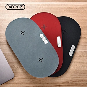 QI Fast Matte Frosted Mobile Phone Double Wireless Charging Pad Smart Cell Phone Wireless Charger for iPhone X 8 8 Plus