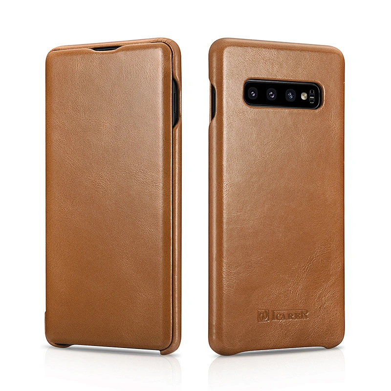 For Samsung S10 Plus Case Luxury Mobile Phone Genuine Leather Full Protective cover for S10