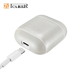 ICARER New Design Classic Series Real Leather Protective Case for AirPods