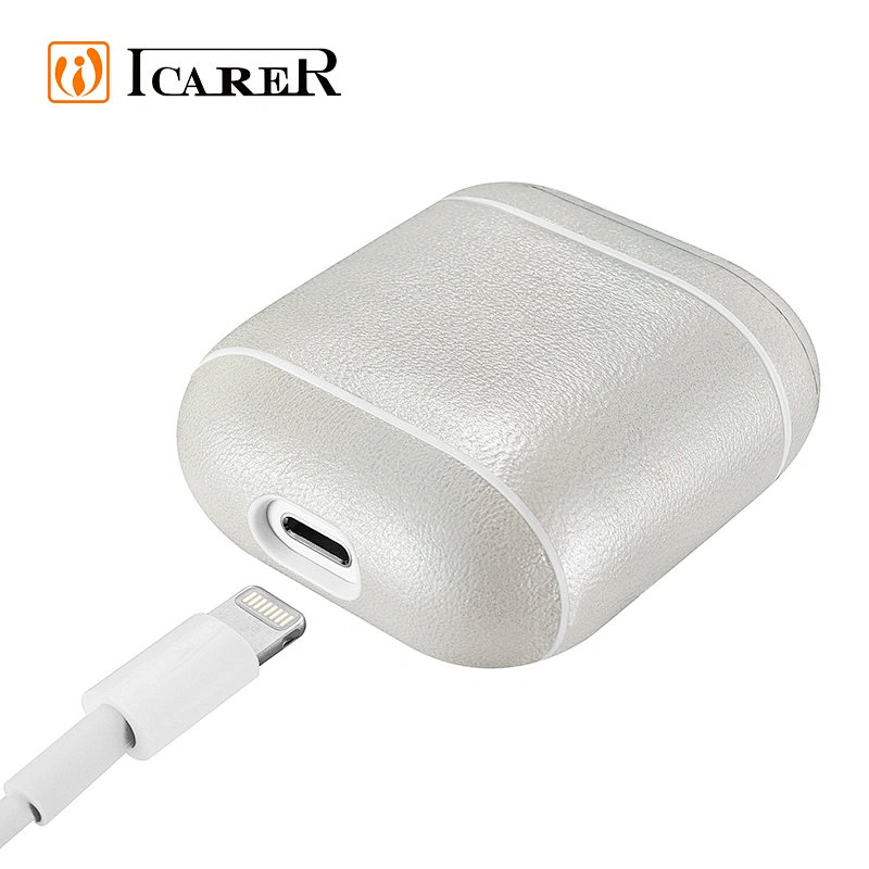 ICARER New Design Classic Series Real Leather Protective Case for AirPods
